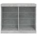 Buffet avec lumières LED gris béton 81x37x67 cm - Photo n°6