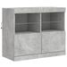 Buffet avec lumières LED gris béton 81x37x67 cm - Photo n°3