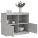 Buffet avec lumières LED gris béton 81x37x67 cm - Photo n°5