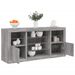 Buffet avec lumières LED sonoma gris 142,5x37x67 cm - Photo n°1
