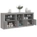 Buffet avec lumières LED sonoma gris 162x37x67 cm - Photo n°1