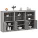 Buffet avec lumières LED sonoma gris 181,5x37x100 cm - Photo n°1