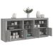 Buffet avec lumières LED sonoma gris 181,5x37x67 cm - Photo n°1