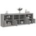 Buffet avec lumières LED sonoma gris 202x37x67 cm - Photo n°1