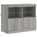 Buffet avec lumières LED sonoma gris 81x37x67 cm - Photo n°3