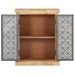 Buffet avec portes en acier 60x35x75 cm Bois de manguier solide - Photo n°4