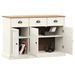 Buffet avec tiroirs VIGO 113x40x75 cm blanc bois massif de pin - Photo n°3