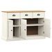 Buffet avec tiroirs VIGO 113x40x75 cm blanc bois massif de pin - Photo n°4