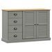 Buffet avec tiroirs VIGO 113x40x75 cm gris bois massif de pin - Photo n°1