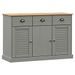 Buffet avec tiroirs VIGO 113x40x75 cm gris bois massif de pin - Photo n°1