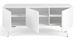 Buffet bas 3 portes design en bois laqué blanc Valentin 150 cm - Photo n°2