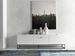 Buffet bas moderne 2 portes 2 tiroirs en bois laqué blanc et acier noir Valina 180 cm - Photo n°2