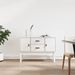 Buffet Blanc 110x40x78 cm Bois massif de pin - Photo n°1