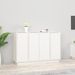 Buffet Blanc 120x35x80 cm Bois massif de pin - Photo n°1