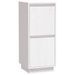 Buffet Blanc 31,5x34x75 cm Bois massif de pin - Photo n°1