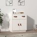 Buffet Blanc 65,5x40x75 cm Bois massif de pin - Photo n°1