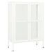 Buffet Blanc 75x35x105 cm Acier et verre - Photo n°1