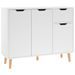 Buffet Blanc 90x30x72 cm Bois d'ingénierie - Photo n°1