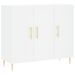 Buffet blanc 90x34x80 cm bois d'ingénierie - Photo n°1