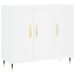 Buffet blanc 90x34x80 cm bois d'ingénierie - Photo n°1