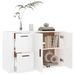 Buffet Blanc brillant 100x33x59,5 cm Bois d'ingénierie - Photo n°5