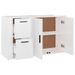 Buffet Blanc brillant 100x33x59,5 cm Bois d'ingénierie - Photo n°8