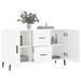 Buffet blanc brillant 100x36x60 cm bois d'ingénierie - Photo n°4