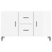 Buffet blanc brillant 100x36x60 cm bois d'ingénierie - Photo n°6