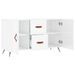 Buffet blanc brillant 100x36x60 cm bois d'ingénierie - Photo n°5