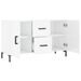 Buffet blanc brillant 100x36x60 cm bois d'ingénierie - Photo n°5