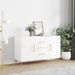 Buffet blanc brillant 100x36x60 cm bois d'ingénierie - Photo n°1