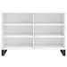 Buffet blanc brillant 103,5x35x70 cm bois d'ingénierie - Photo n°4