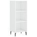 Buffet blanc brillant 34,5x32,5x90 cm bois d'ingénierie - Photo n°1