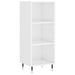 Buffet blanc brillant 34,5x32,5x90 cm bois d'ingénierie - Photo n°1