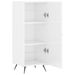 Buffet Blanc brillant 34,5x34x90 cm Bois d'ingénierie - Photo n°5