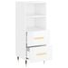 Buffet Blanc brillant 34,5x34x90 cm Bois d'ingénierie - Photo n°5