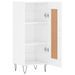 Buffet Blanc brillant 34,5x34x90 cm Bois d'ingénierie - Photo n°6