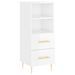 Buffet Blanc brillant 34,5x34x90 cm Bois d'ingénierie - Photo n°1