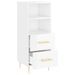 Buffet Blanc brillant 34,5x34x90 cm Bois d'ingénierie - Photo n°5