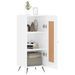 Buffet Blanc brillant 34,5x34x90 cm Bois d'ingénierie - Photo n°4