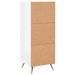 Buffet Blanc brillant 34,5x34x90 cm Bois d'ingénierie - Photo n°8