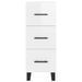 Buffet Blanc brillant 34,5x34x90 cm Bois d'ingénierie - Photo n°6