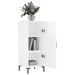 Buffet Blanc brillant 34,5x34x90 cm Bois d'ingénierie - Photo n°4