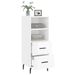 Buffet Blanc brillant 34,5x34x90 cm Bois d'ingénierie - Photo n°4