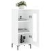 Buffet Blanc brillant 34,5x34x90 cm Bois d'ingénierie - Photo n°4