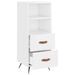 Buffet Blanc brillant 34,5x34x90 cm Bois d'ingénierie - Photo n°5