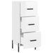 Buffet Blanc brillant 34,5x34x90 cm Bois d'ingénierie - Photo n°5