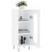 Buffet Blanc brillant 34,5x34x90 cm Bois d'ingénierie - Photo n°4