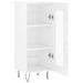 Buffet Blanc brillant 34,5x34x90 cm Bois d'ingénierie - Photo n°6