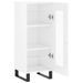 Buffet Blanc brillant 34,5x34x90 cm Bois d'ingénierie - Photo n°6